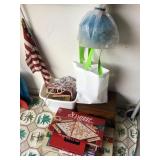 Wood stool,board games - monopoly,glue gun &