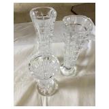 3 Glass vases (tallest 7')