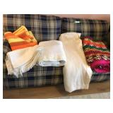 2 Afghans, 2 blankets & 1 throw