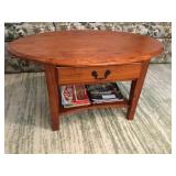 Wood coffee table  w/1 drawer 22'x36'x19' (no
