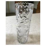 Heavy lead crystal vase 12'