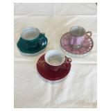3 Tea cup & saucer sets