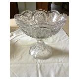 Glass pedestal bowl 9'x 8.5ï¿½