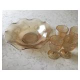 Jeanette marigold glass wine goblets 4ï¿½h &