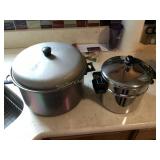 Farberware double boiler & 8 qt soup pot