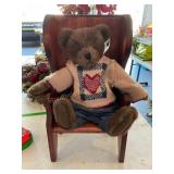 Boydï¿½s bear jointed & wood chair 19' tall