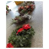 5 Christmas wreaths 22' dia largest