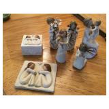 7 Willow tree figurines,trinket box,wall plaque