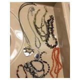 Costume, jewelry, necklaces, bracelets, etc
