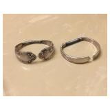 2 Silverplated spoon bracelets & 1 necklace