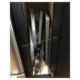 Contents of 1 kitchen cabinet-Baking pans,