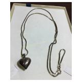 Sterling Heart necklace, marked on clasp 925,