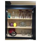 Contents of kitchen cabinet- glassware,glass