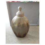 Pottery jug, ginger jar 9'H