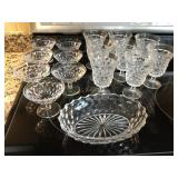 16pc Fostoria American clear glasses 5.5ï¿½ & 3.5ï¿½ &