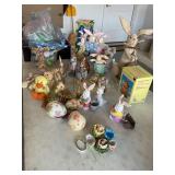 Easter Decor, lighted buildings, etc