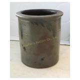 Salt Glazed? blue stoneware crock, 6.5'H