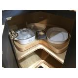 Content of 1 kitchen cabinet -corning ware,