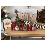 4 wood holiday signs, 13' longest