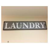 Large wood laundry sign, 45'W
