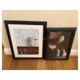 2 Primitive style crock wall decor pieces,