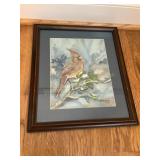 Framed Carol Smith art work, 16x13.5'