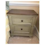 2 Hennessy 2 drawer nightstands, sage, 26x28x17'