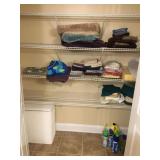 Contents of master bathroom linen closet -