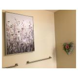 Master bathroom wall hangings