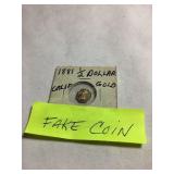 Repro 1881 CA gold half dollar