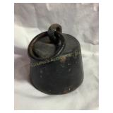 Cast iron horse weight with tethering loop,