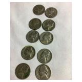 10 1942(s),1944(d)(p),1945(p) Jefferson Nickels