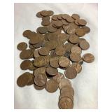 100+  1950s Lincoln wheat pennies