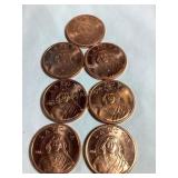7 Lakota crazy horse copper rounds, 2010