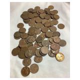 100+  1950s Lincoln wheat pennies