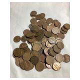 100+  1950s Lincoln wheat pennies