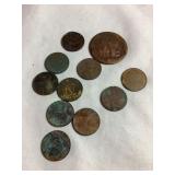 11 Unreadable tokens, coins, etc.