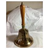 Large brass school/dinner  handbell, 14x7"