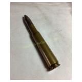 Vintage firearm cartridge case, 5.5", inscribed