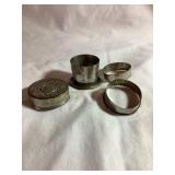 Collapsible silver plate pocket size folding cup