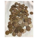 100+  1950s Lincoln wheat pennies