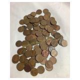 100+  1950s Lincoln wheat pennies