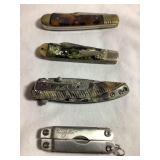 4 Misc knives,Renegade utility, Ozark Trail,