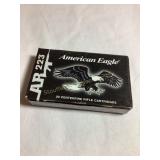 20 Rds American Eagle 223 ammo, 55 gr. FMJ, AE223J