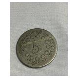 1800 (s) US shield nickel