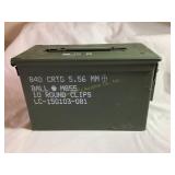 US military issue M2A1 metal ammo box, 11.5x6x7"