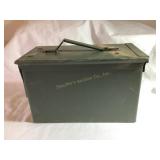 Vintage military issue M2A1 metal ammo box,