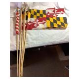 5 Flags, MD & US, largest is 17x11.5"
