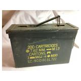 US military issue SCF metal ammo box, 11x3.5x7"