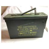 US military issue SCF metal ammo box, 11x3.5x7"